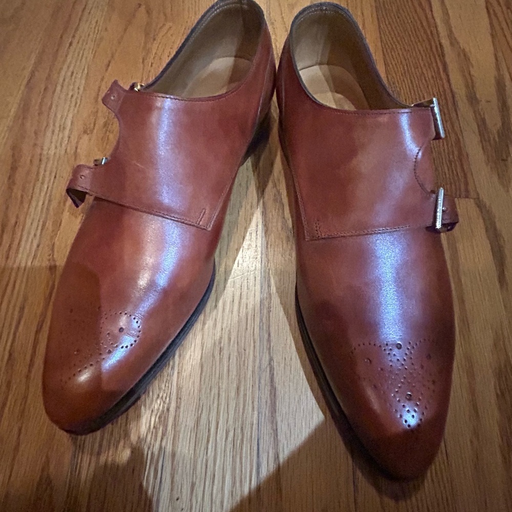 John lobb double monk strap size 10.5